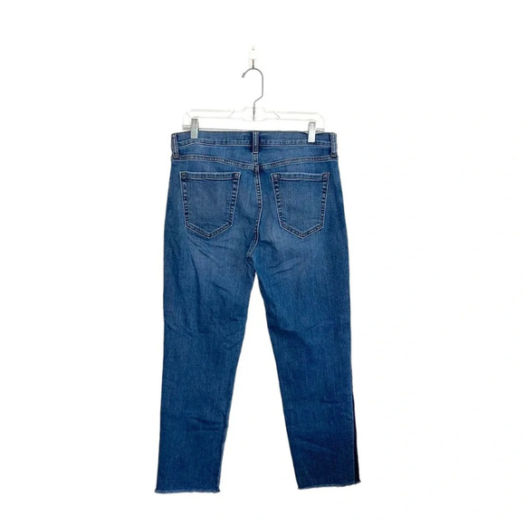Banana Republic Straight Leg Ankle Medium Wash Side Stripe Jeans 30 Women’s - Picture 7 of 13